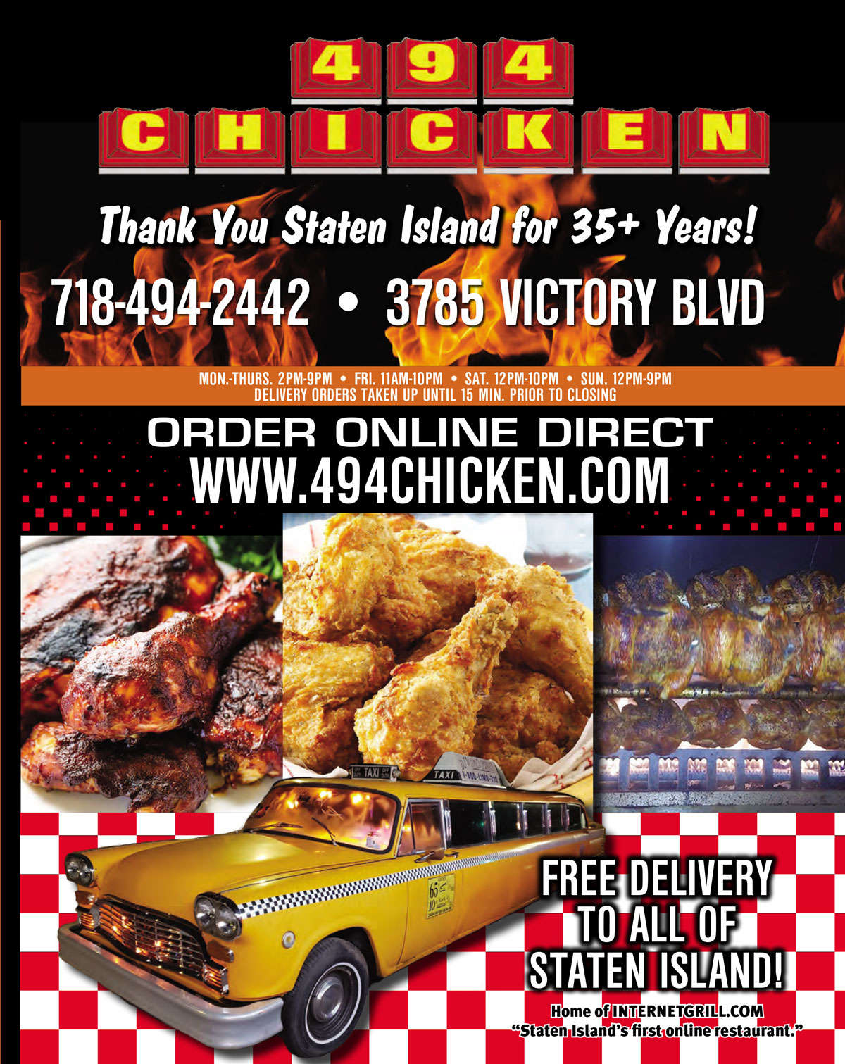 494 Chicken Menu